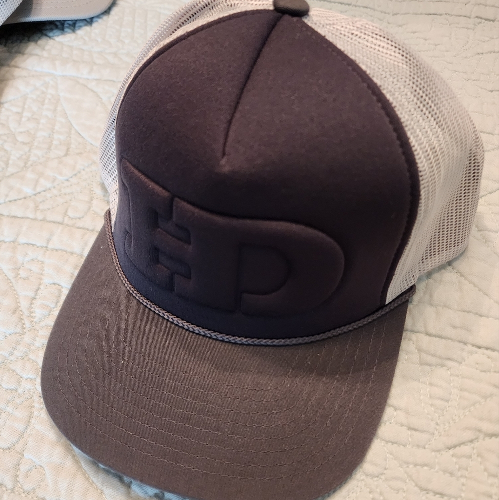 Hammer Down raised letter Mens Hat Black mesh back